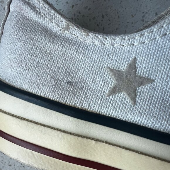 Converse All Star Chuck Taylor Low Top Sneakers Beige Canvas Womens US 6.5 - Picture 8 of 9